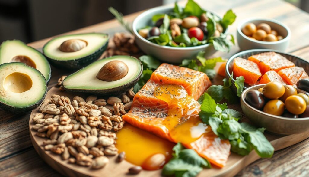 Foods high in monounsaturated fats and omega-3 fatty acids