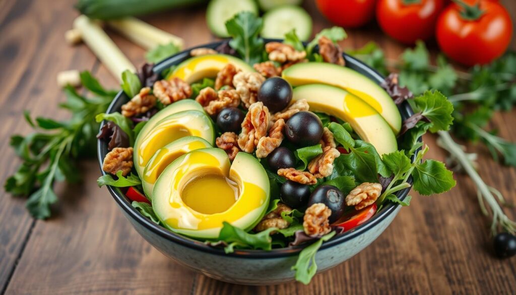 Healthy fats in salads