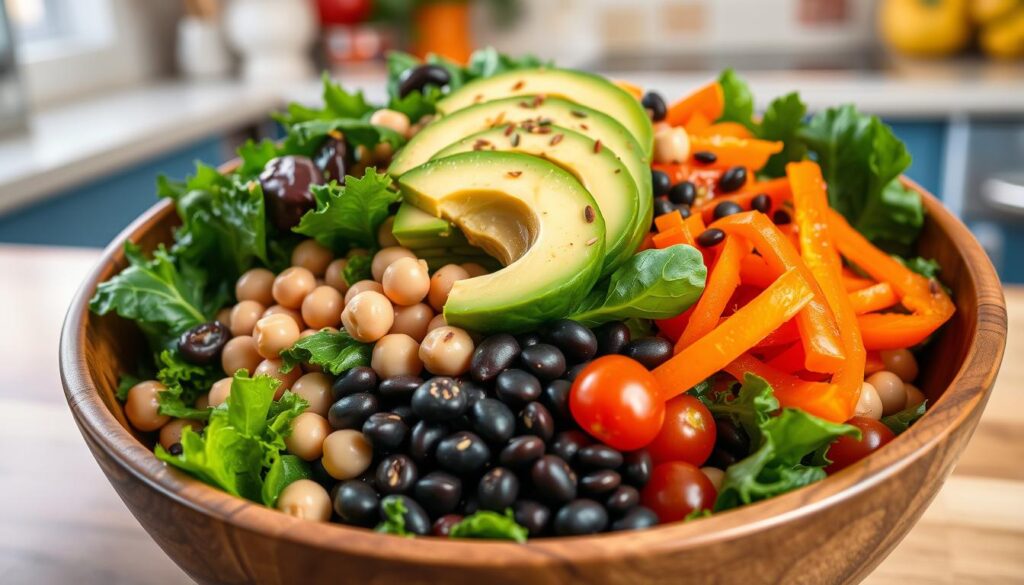 High-fiber salad ingredients