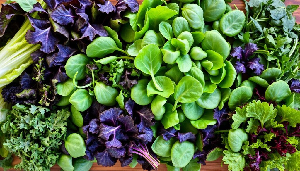 Leafy green choices for salads