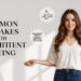 Woman smiling, pointing at icons related to intermittent fasting mistakes: balanced meals, timing, adequate sleep. Text reads "Common Mistakes with Intermittent Fasting." Light, informative tone.